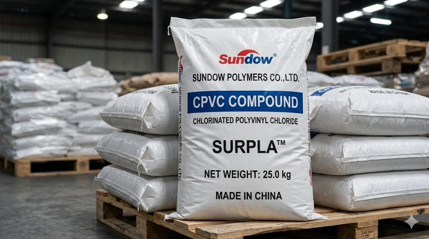 Sundow SURPLA CPVC compound bag on pallet