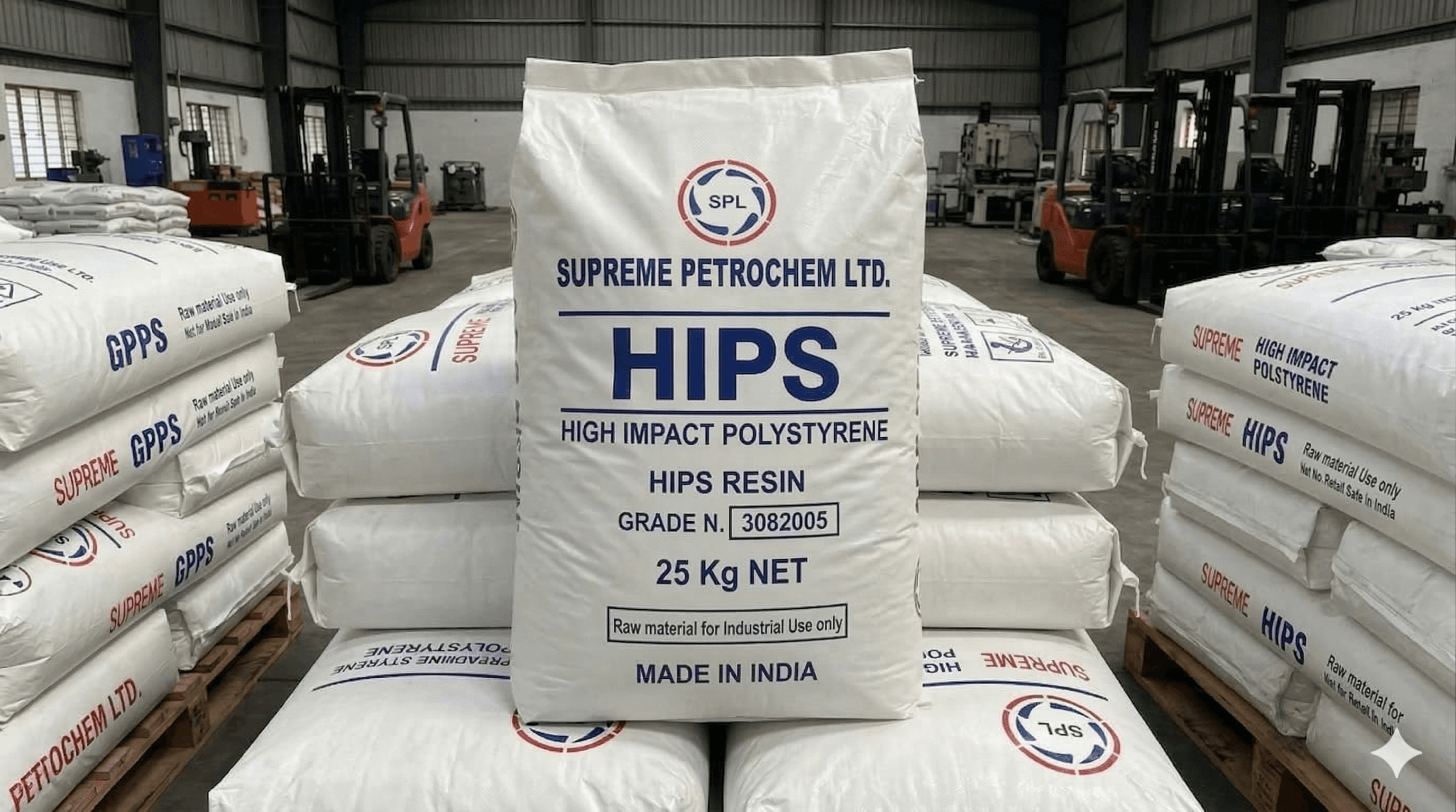 Supreme Petrochem HIPS resin bags